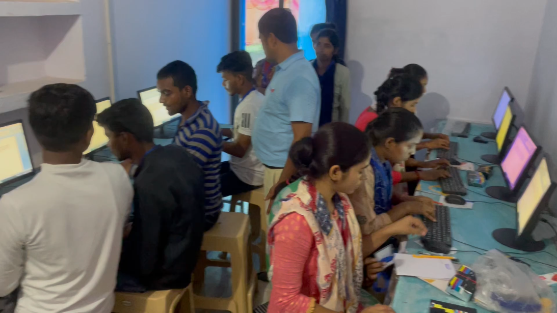 Launch of Computer Training Center at Village Chak Farid IN UP State